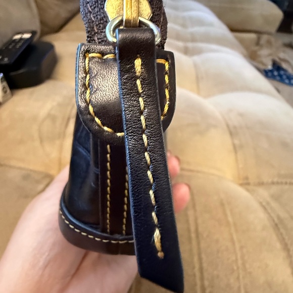 Dooney & Bourke Croc-Embossed Leather cosmetic Pouch Brown - Picture 10 of 15